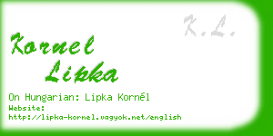 kornel lipka business card